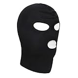 FakeFace BDSM Kopfmaske Fetisch Gesichtsmaske Augenmaske Bondage Maske SM Elastikmasken Sex Stretchstoff Bondage Vollmaske Sexspielzeug Maske Schwarz