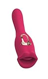 You2Toys Oral Fun - realistsischer Vibrator zur intensiven Stimulation, mit bewegenden Lippen und Zunge, 10 Moving & Vibrationsmodi, in Pink