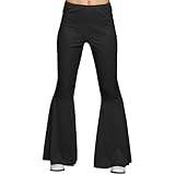 Boland - Schlaghose, 70er-Jahre-Kostüm, Stretch Hose, Disco Kostüm, aus Elasthan, Karneval, Mottoparty, Schwarz, M