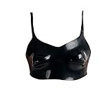 Rubberfashion Latex Bustier mit Cups - ausgeformt - Latex BH für Damen und Frauen schwarz 0.4mm L