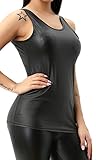 Verano Wetlook Tank Top Damen, Schwarz, XXL