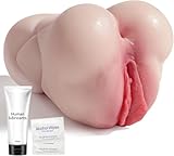 Realistische Masturbator Masturbieren füur Manner Masturbator Taschenmuschi Sex Spielzeug fur die Manner mit 3D Vagina Klitoris Anal Erotik Pocket Pussy MuschiMasturbieren Penis Sexspielzeug Hell Haut