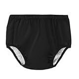 Windelüberzug für Erwachsene bei Inkontinenz, wasserdichte Latex-Hose mit einer leicht saugfähigen Baumwollschicht, leise, wiederverwendbar und waschbar (Schwarz, Größe 5XL)