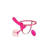 Wakelust 17 cm Strap On Umschnalldildos für Frauen, Fetisch SM Lesben Masturbation Dildo Vibrator Mit 10 Vibrationsmodi und Verstellbarer Harness Realistischer Dildo Extrem Sexspielzeug für Paare