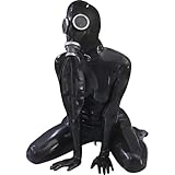 Kangxinsheng Latex Cosplay Gasmaske,Vollgesichts Steampunk Maske für Männer und Frauen,Gummi Halloween Spielmasken Maskerade Kostüme Clubwear (XL)