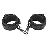 buddyboys - Hand Fuss Lederfesseln Handschellen PU-Leder BDSM Slave Master Roleplay SM Bondage Chastity Cuffs Leather schwarz black