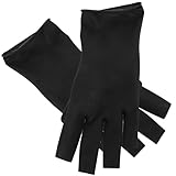 TOPBATHY Wasserdichte Schwarze Latex Handschuhe mit Fingerfreiheit Wiederverwendbar für Präzises Haarewaschen und Styling Flexible Passform für Friseure und Heimgebrauch Langlebig und