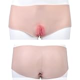 Jomyu Realistische Fake Vagina Unterwäsche Flüssiges Silikon Vagina Höschen Hip Shape Pant Sissy Boxer Briefs Sexy Cross Dressing Bondage Panty für Männer Rollenspiele Crossdresser Cosplay Drag Queen