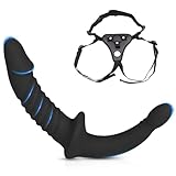 Strap on Umschnall für Frauen Lesbian,Strapon-on Doppeldildo Abnehmbar Umschnall-Dildos,Umschnalldildo,Analdilos Herren,Dildo Schwarz Realistischer Dildo Analplug Dildos mit Harness