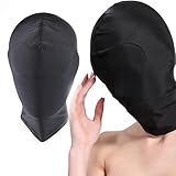 YILUQIFLY BDSM Maske für Männer Gesichtsmaske Frauen Männer Full Head Hood Fetisch Sex Maske für die Frau Bondage Zurückhaltung Rollenspiel Kopfbedeckung (Alle geschlossen - M)