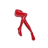 Generisch Damen Glänzend Latex Leggings Mit Reißverschluss Im Schritt Ouvert Wetlook Hose Strumpfhose Lack Offener Schritt Pantyhose Leggings Erotik Pants Clubwear PU Shiny Lackoptik Hose Skinny