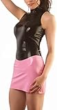 Naturlatex Latexkleid Mit Schnürung,Braun,L
