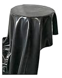 Echter Natur Latex Stoff Gummi Bettlaken Kleidung Tuch Sheet für Massage SM Fetish Wetlook Mode Wasserdichte 0,4 mm dick Schwarz 1,1 * 1 m