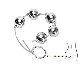 Edelstahl Analkugeln，Analkugeln Buttplug mit 5 Kugeln，Metall Anal Beads，Analkette，Analplug Analkette mit Anal beads für Männer und Frauen，Anus Masturbator Analdusche，Analspielzeuge für Paare sex