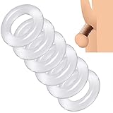 Penisringe 6Er Set Silikon Hodenring Mit Penis-Hodenteiler Zur Hodendehnung, Dehnbar 9 Mm Extra Dick Cockring Eichelring Hodensackdehner Fetisch Sexspielzeug Für Männer Längere Erektion,25mm,6Pcs