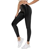 Lishang Kunstleder Leggings Damen High Waist Faux Leather Leder Leggings Lederhose PU Leggins Lederoptik Strumpfhosen