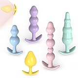 BDSMJOY 5pcs Analkugeln Buttplug, Analplug Analkette mit Anal beads für Männer und Frauen, Anal plug Set Sex Sexspielzeug für die Frau Extrem