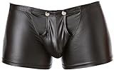 Latex ähnliche Herren Shorts - Vinyl Wetlook Shorts mit Verschluss (3XL)