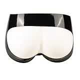 Rubberfashion Latex Slip pofrei - Rubber Hose Latexslip mit Loch - Latex Dessous Pants für Damen und Herren schwarz 0.4mm L
