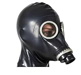 Ichlovdu Echt Latex Maske Erotic Gasmaske Bondage Cosplay Sexspielzeug für Paare für Kostümierung und Rollenspiel