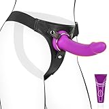 Meeteel 19cm Realistischer Dildo mit Starke Saugnapf Strap on Umschnalldidos für Frauen Bondage BDSM Anal Butt Plug Fetisch Analdildo Harness Sexspielzeug für Paare