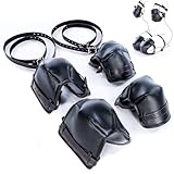 SXOVO BDSM Set Krabbel Bondage Set für Fetisch Sklavin Cosplay Knieschützer + Ellbogenschützer + BDSMs Fesseln Hand und Fuß Erotisches Sexspielzeug für Paare Extrem Sex