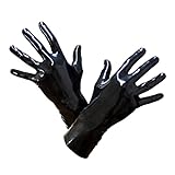 Toylie Latex Handschuhe schwarz - Sexy Catsuit Accessoire - Rubber Gloves - Latexhandschuhe für Sie Latexhandschuh für Ihn - MADE IN GERMANY - Größe: L - Paar