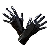 TOYLIE Nahtlose Latexhandschuhe Schwarz – 0,5 mm, Ergonomisch, Made in Germany, S