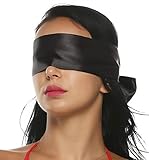 Xocity spielsatin Augenmaske Augenbinde Fetisch Sex Spielzeug für paare, schwarz, 1er Pack (1 x 30 g)