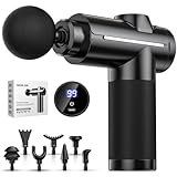 Massagepistole, Massage gun Tiefengewebe Massagegerät mit 32 Geschwindigkeiten Einstellbar Handmassagegeräte 8 Aufsätzen Massage Pistole für Schulter Körper Rücken Entspannung