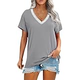 Damen Elegant Bluse Kurzarmshirt,Tunika Bluse Schwarz,Outdoor T Shirt,Weiße Bluse Mit Rüschen Vorne,Weiße Bluse Damen Kurzarm,Bluse Mit Kelchkragen,Latexbluse,Strandblusen
