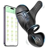 LYAMais Elektrische Eichelvibrator Penis Trainer Mit Penisring und Hodenvibrator 9 Vibrationsmodi Penis Eichel Vibrator Stimulator, Elektrischer Masturbieren für Den Mann mit App Sexspielzeug