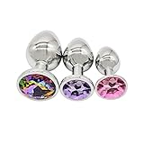 22Pleasure Analplug Metall Set | Sextoyset Damen Herren Paare | Analplugs Klein, Mittel, Groß | Anal Plug Anfänger Frau Klein | Butt Plug | Anal Spreizer Dilatoren Set