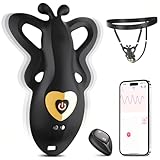 Tagnaff KI-Interaktiven Butterfly Vibrator Sex Spielzeug für die Frau Paare, Erotik String APP Vibratorensets für Frauen Klitoris Vulva, 9 Vibrationen mit Fernbedienung Sexspielzeug Sets Extrem Sex
