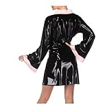Latexkleid für Damen und Herren, Gummi, mit Schnürung, Kostüme, handgefertigt, Übergröße, Männer, S