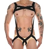 WUUDOA Männer gay Herren Body Brust Harness Herren Schultergurt Brust Harness Geschirr Männer Body Bandage Fetisch Harness männer Geschirr Unterwäsche BDSM Dessous Fetisch Sexy Sklave Bandage Kostüme