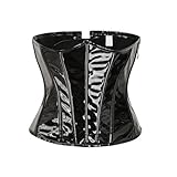 Korsett Damen schwarz Korsett Kleid Halloween Corset Dress Damen Kleid Rock Overbust Bustier Shapewear Lingerie Floral Lace Up Ruffle Trim Waist Push Up Bodysuit