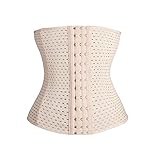 KSKshape Damen Tailenmieder Figurformer Training Unterbrust Korsett Cincher,Beige-11 inches,L