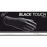 Hercules Sägemann Spezial-Schutz-Handschuhe für Friseure Black Touch Größe M, 10 Stück 100% Natur-Latex