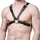 BDSMYEE Harness Männer Leder,Harness Gay Herren Bondage Geschirre,Fetisch Rave Sexy Gay Unterwäsche für Mann,BDSM Set fetiche Kleidung erotische Dessus Reizwäsche für Sex Party (C)