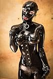 Latex Catsuit 3D-Brüste Reißverschluss Design Mit Abnehmbarer Augenmaske Und Dildo Knebel Latex Kleidung Frau Nightclub Club Stage Performance Kostüm Fetisch Bondage Sexspielzeug, XXXL,Männer - Stile
