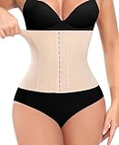 Werkiss Damen Shapewear Korsett Bauchweg Body Shaper Waist Trainer Corset Shapewear Formend Stark Taillenformer Corsage(#1 Beige-Höhe 24.5CM, M)