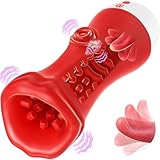 Pangpangmi Masturbieren für Männer Elektrisch, Sex Spielzeug für die Männer Solo Masturbator mit 9 Vibration 9 Lecken Penis Eichel Vibrator Sexspielzeug Vibratorensets für Männer Paare Masturbatoren
