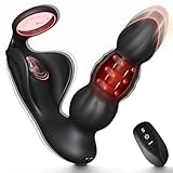 Analvibratoren für Mann Prostata Stimulation Männer Analplug für männer mit Penisring 3 Stoßfunktion 10 Vibrationen Anal Vibrator Dildo Analkugeln Sex Spielzeug für die Männer Paare Buttplug Sex Toys