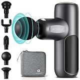 arboleaf Massagepistole mini Massage Gun, tragbare Muskelpistole 0,39kg mit 5 Silikonaufsätze & 5 Intensitätsstufen 3200 U/Min, Super leise Reisemassagegerät mit Transportcase für Muskelentspannung