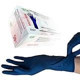 SFM ® HIGH RISK Latex : S, M, L, XL LANG&STARK 13g blau puderfrei volltexturiert Einweghandschuhe Einmalhandschuhe Untersuchungshandschuhe Latexhandschuhe L (50)