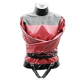 Bondage Zwangsjacke mit Handschellen Abschließbare Sklave Fetisch Körper Harness Armbinder Extreme Tight Restraint Kostüm (M)