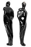 GAYLOP Latex Pants Latex Gummi Gummi Uniform Catsuit Zentai Maske Handschuhe-schwarz-XXL