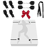 Bondage-Set Bett Fesseln Fetisch Sex-Spielzeug für Paare Extrem Stabiles Fesselset mit Bettfesseln Handschellen Fußfesseln Augenbinde Bettgurte verstellbare Länge für Anfänger und Erfahrene