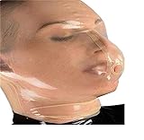 MFMYEE 100% BDSM Transparente Latexmaske Gummi SM Fetisch Voll bondage Maske-Cosplay Maske Halloween Maske